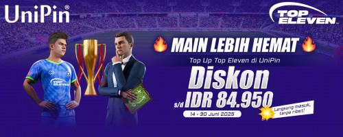 Jadi Manager Klub Sepak Bola Dunia di Top Eleven! Top Up Tokens di UniPin & Dapatkan Potongan Harga hingga IDR 84.950!!